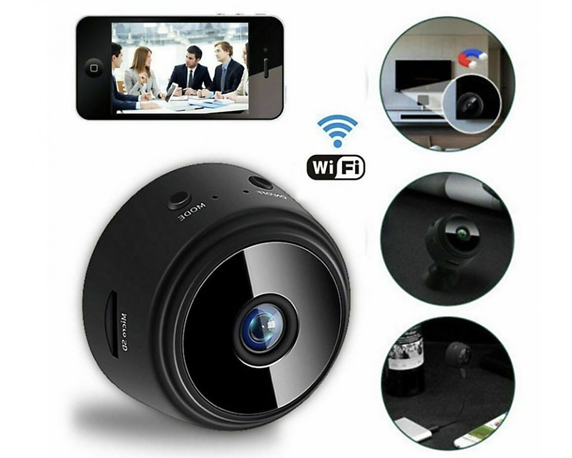 Mini Wi-Fi monitorovací kamera A9 1